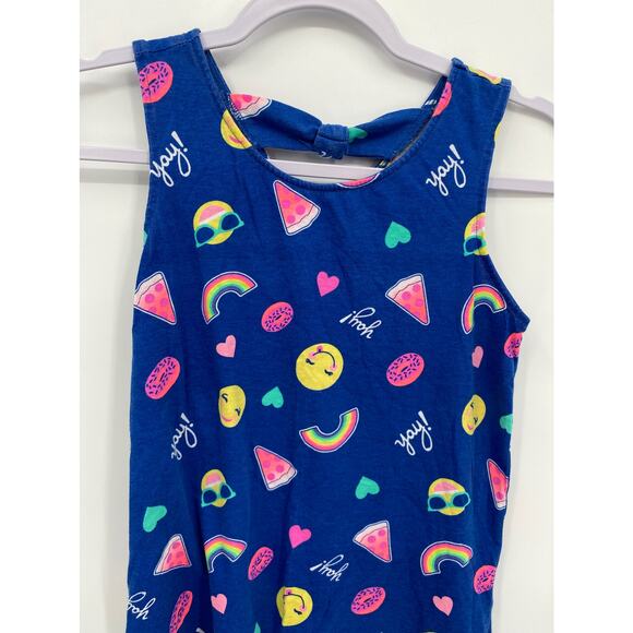 So Serfectly Soft Cutest Tank Emoji Pizza Blue Top Girls Size 14 - Picture 2 of 6